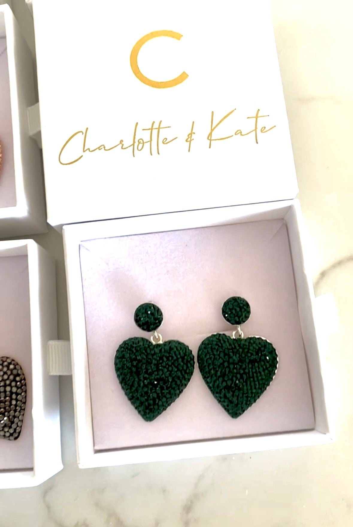 Emerald Heart Earrings