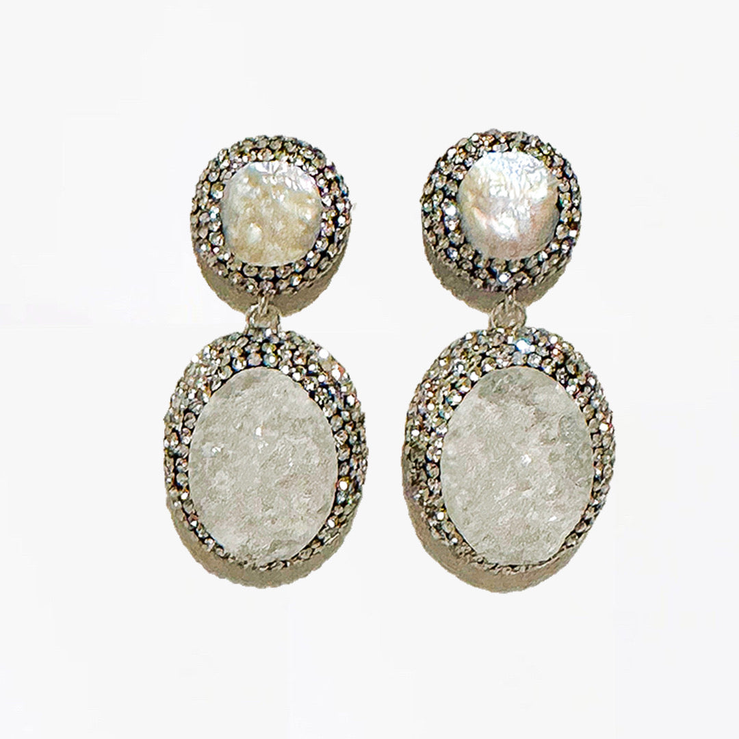 White Chalcedony Earrings