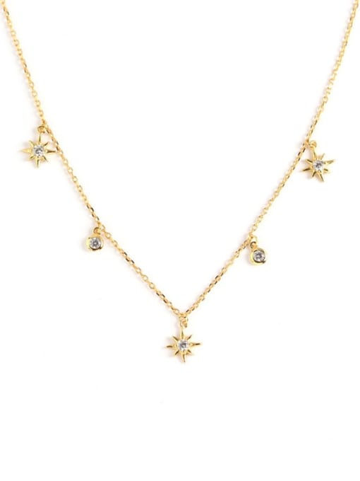 Collier vintage étoile en argent sterling avec zircone cubique