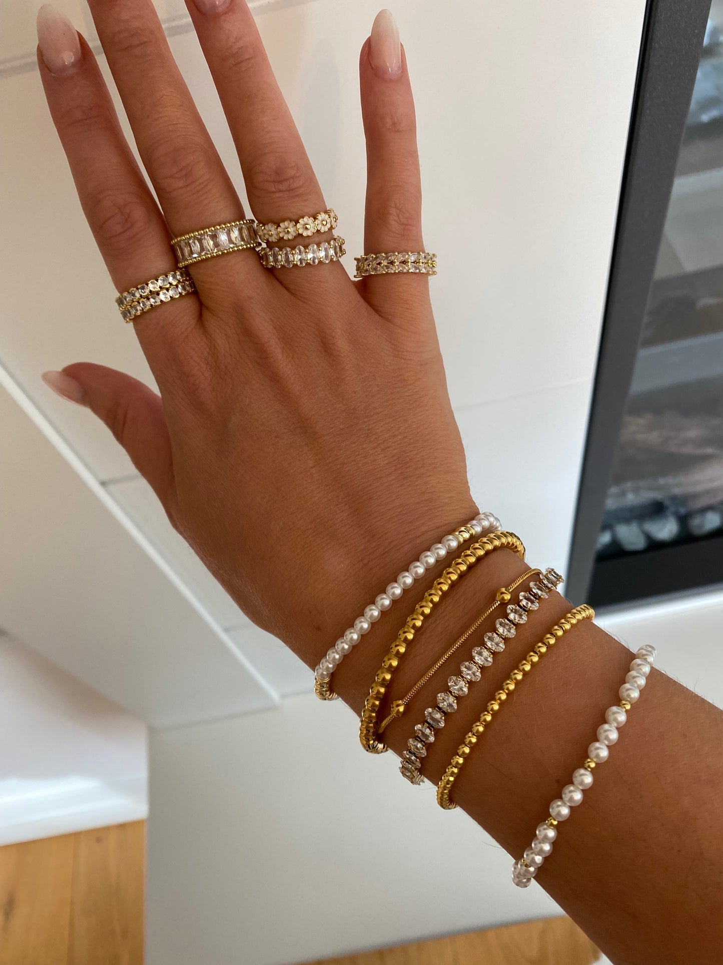 Gold Plated Daisy Ring