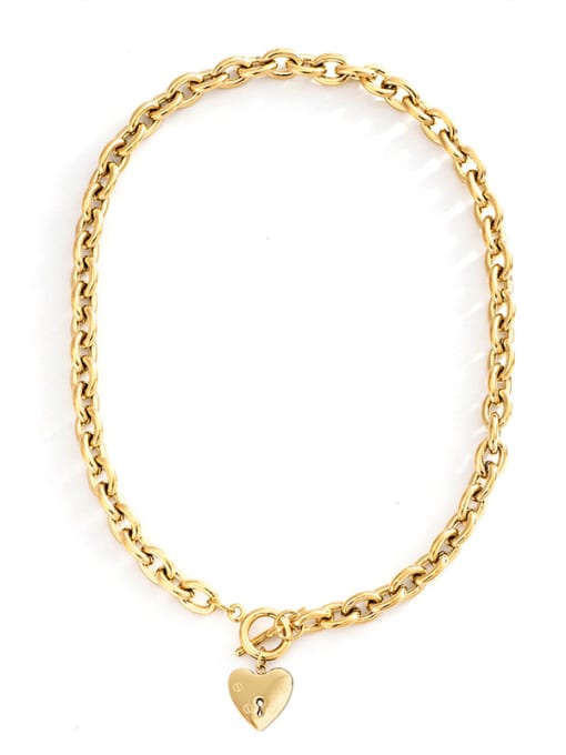 Collier Chunky Love avec cadenas en forme de cœur