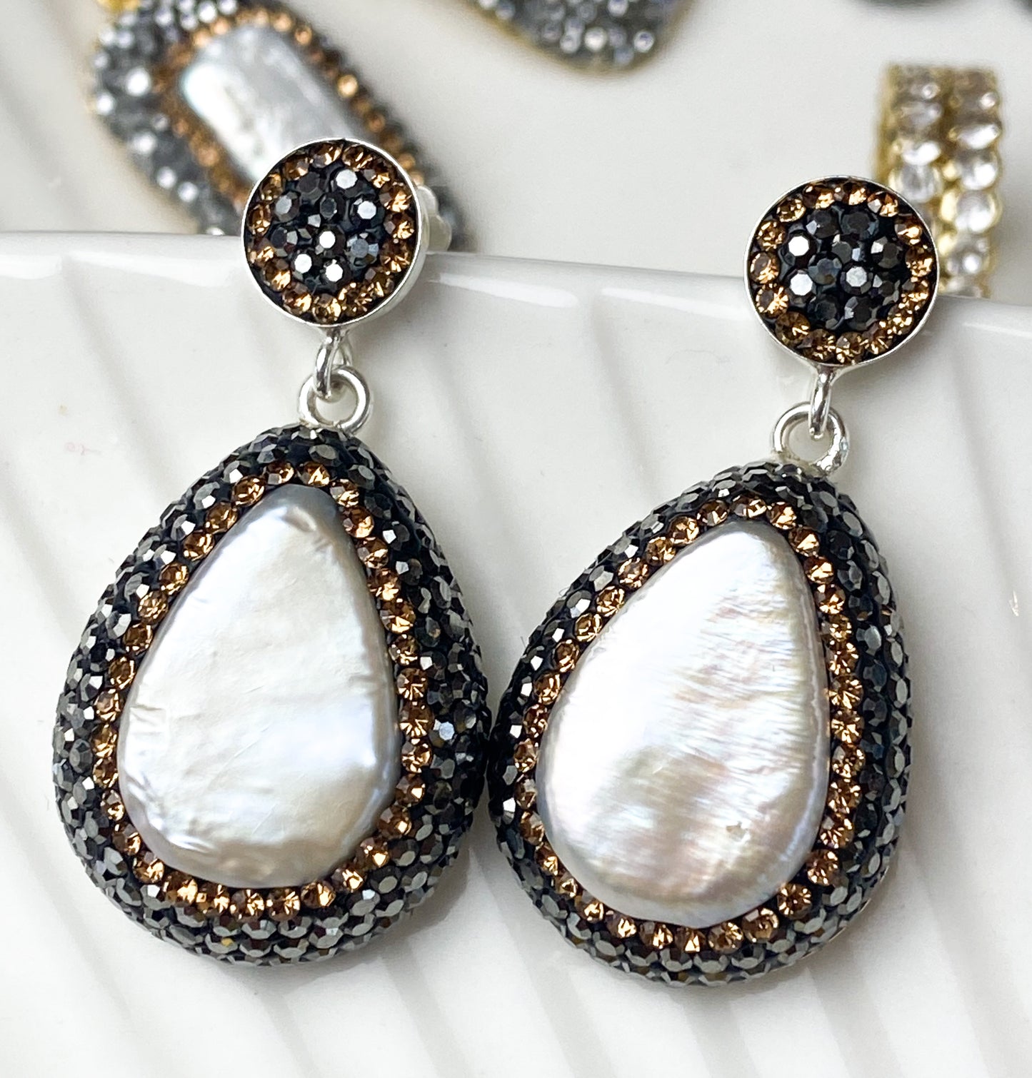 Pearl Tear Drop Earrings