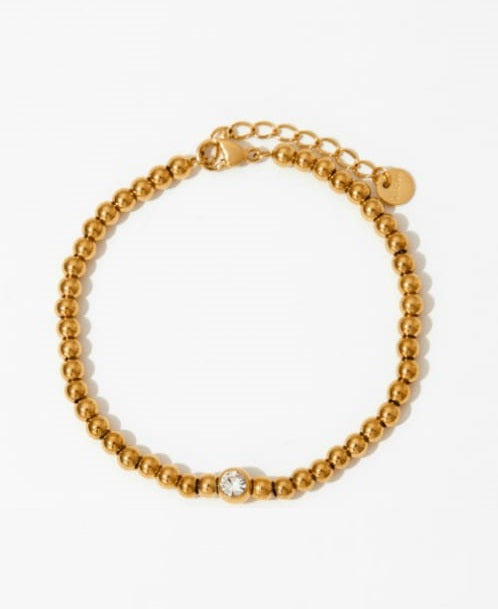 Golden Glow Beaded Bracelet