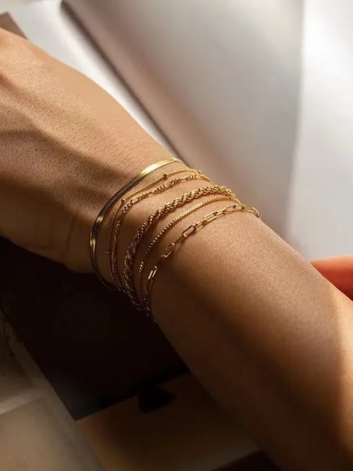 Herringbone Gold Bracelet