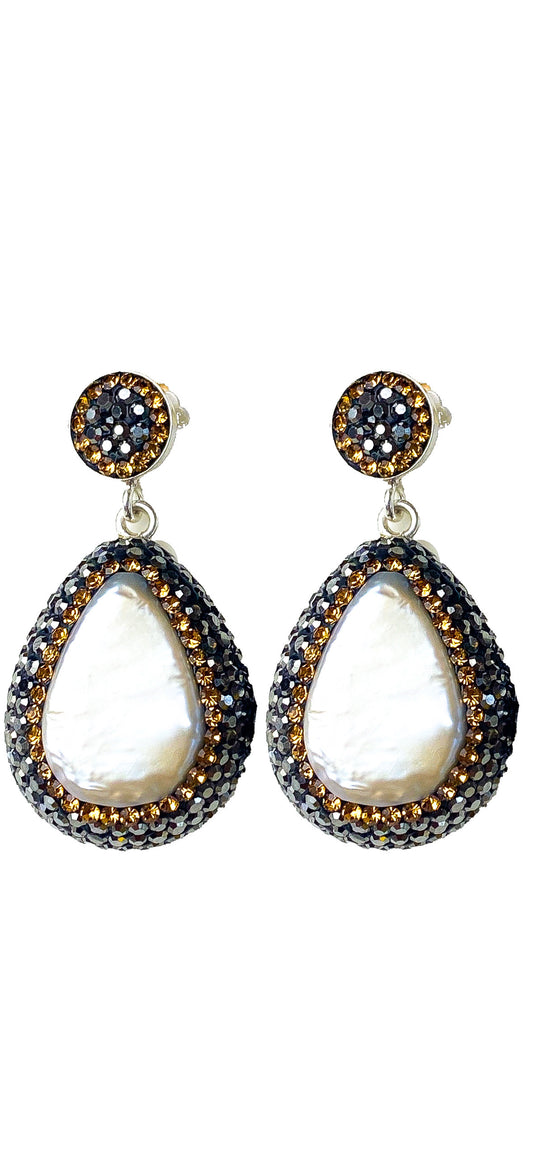 Pearl Tear Drop Earrings