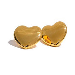 Small Heart 18K Gold Earrings