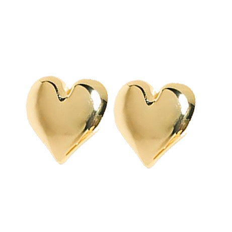 Large Heart 18K Gold Earrings