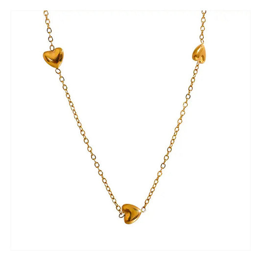 Multi Heart Gold Necklace