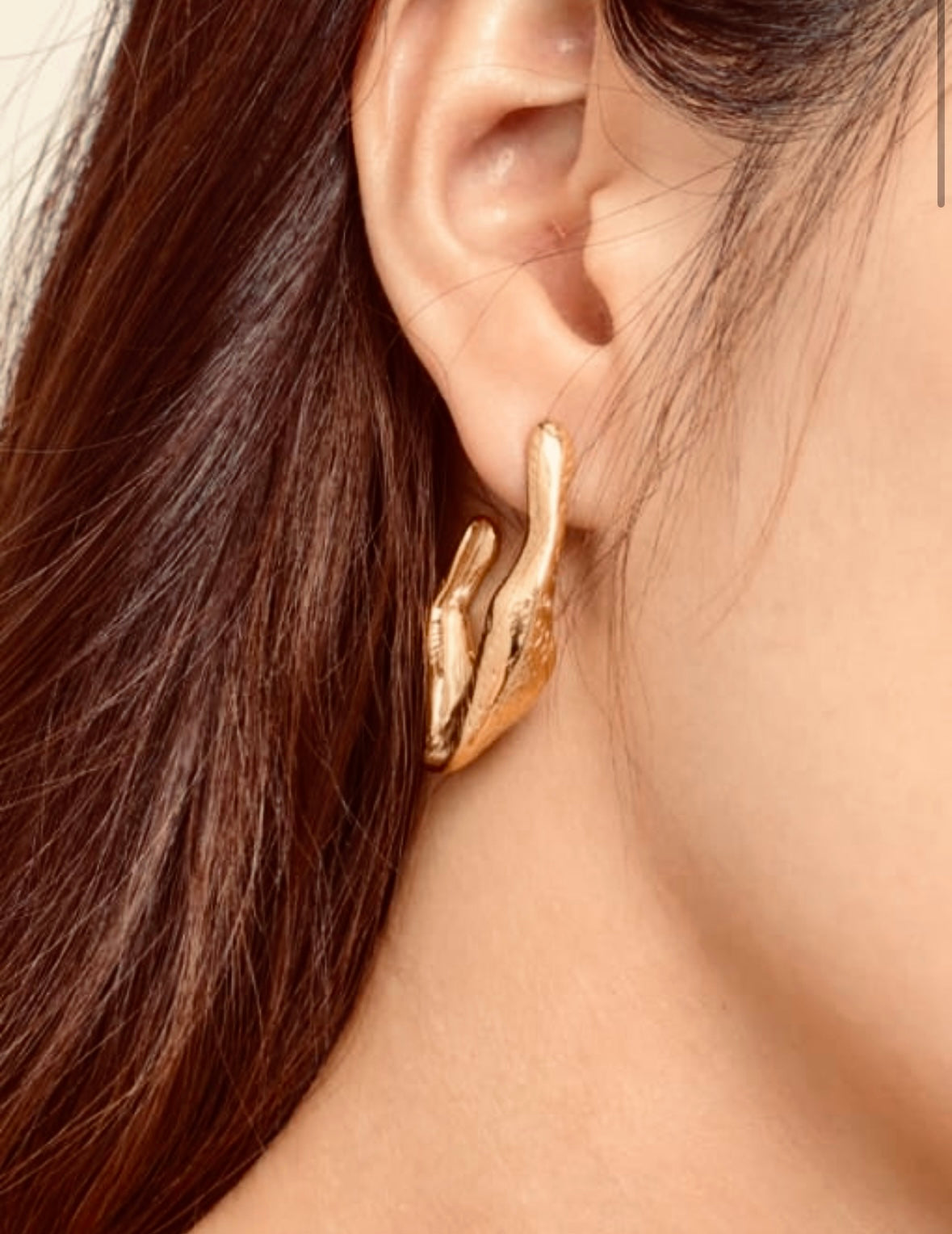 Chunky Irregular Hoops Earrings