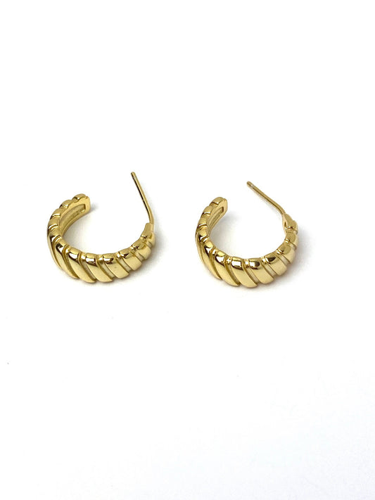 925 Sterling Silver Mini Gold Hoop Earrings