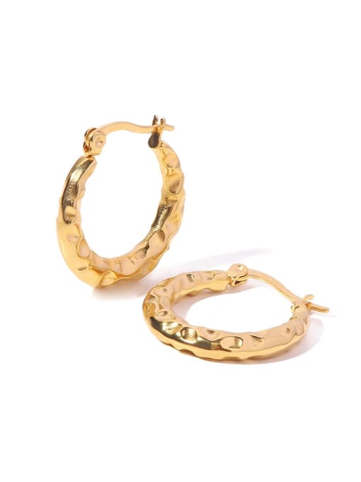 Gold Round Hoop Earrings